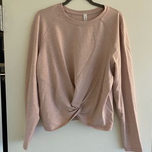 Lululemon Tuck & Gather Pullover Heathered Mod Faint Coral